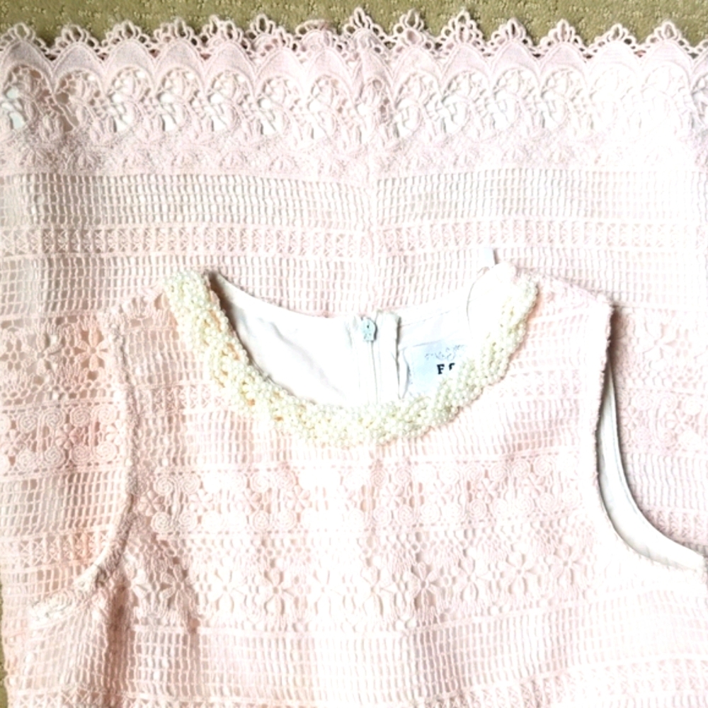 Nwt Fouger Pink Lace & Pearls Dress 4T